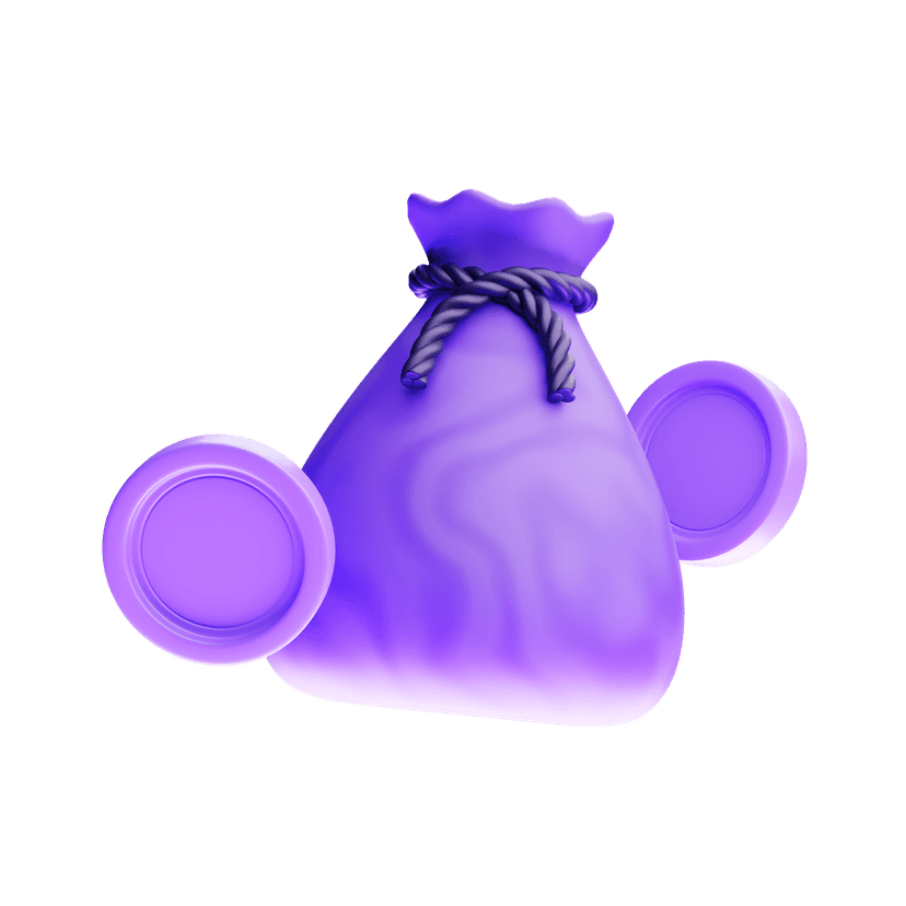 Money bag with coins - Your money is safe with Safiri